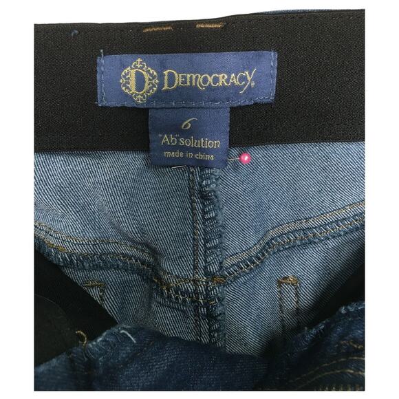 Democracy Jeans Womens 6 Ab Solution Jegging Booty Lift Mid Rise Skinny Blue - Picture 4 of 16